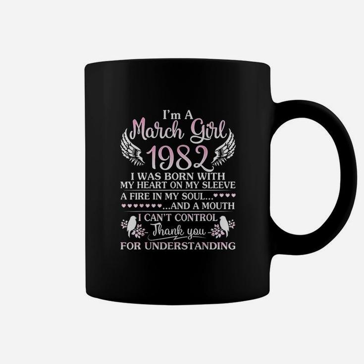I Am A March Girl 1982 Happy My Birthday Coffee Mug