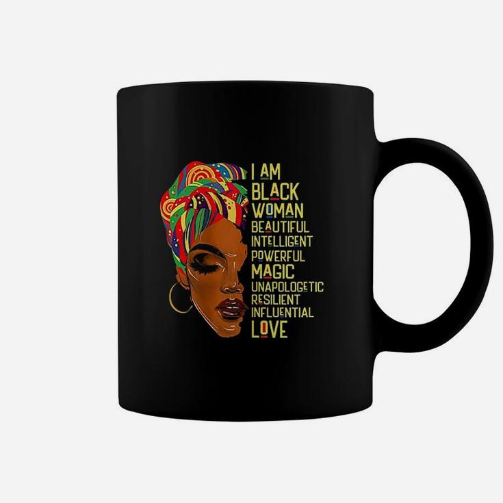 I Am Black Woman African American Melanin Poppin Afro Queen Coffee Mug