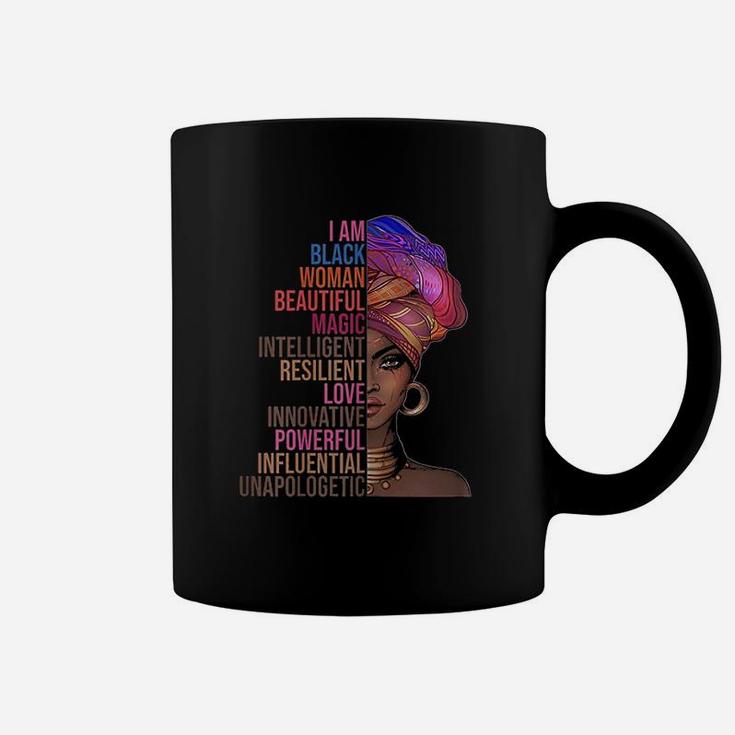 I Am Black Woman Beautiful Magic Powerful Black History Month Coffee Mug