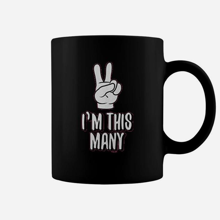 I Am This Many Two Year Old Birthday Coffee Mug
