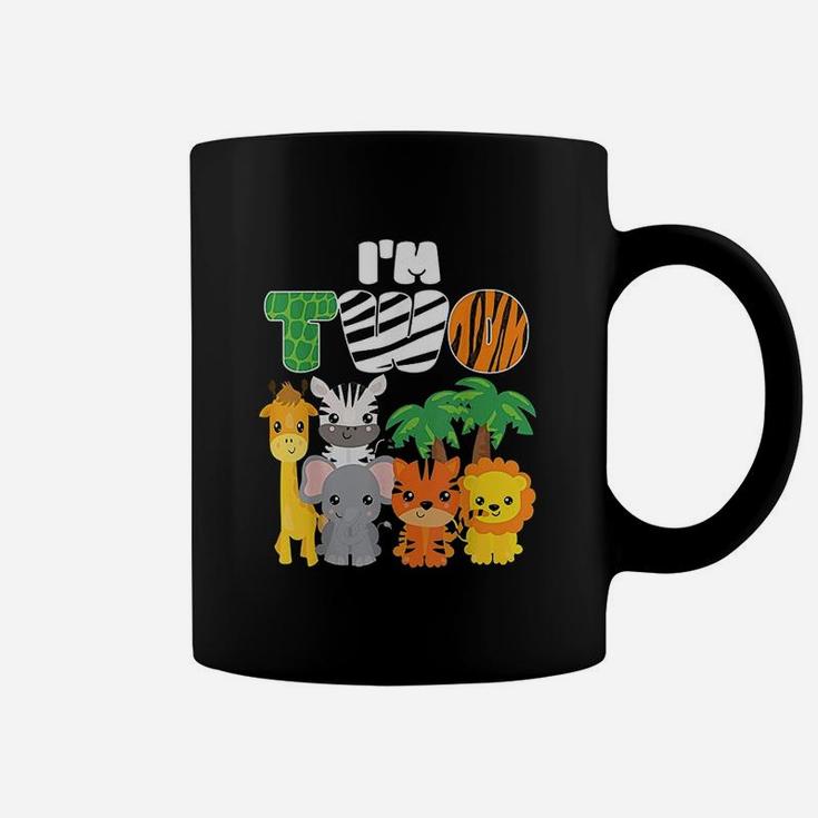 I Am Two Zoo 2Nd Birthday Jungle Animal Coffee Mug