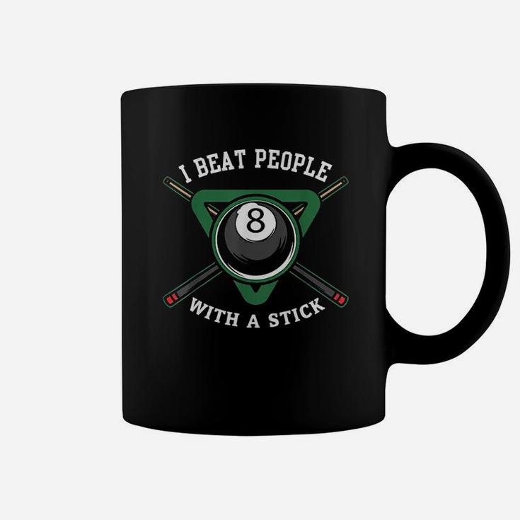 I Beat People With A Stick Billiards Coffee Mug