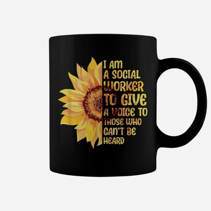 I Became A Social Worker Sunflower Flower Coffee Mug