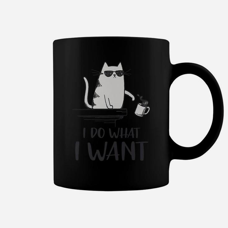 I Do What I Want Funny Cat Lovers Coffee Mug