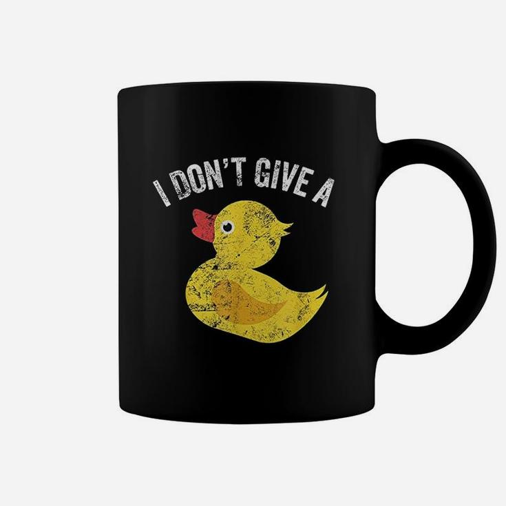 I Dont Give A Duck Distressed Vintage Look Coffee Mug