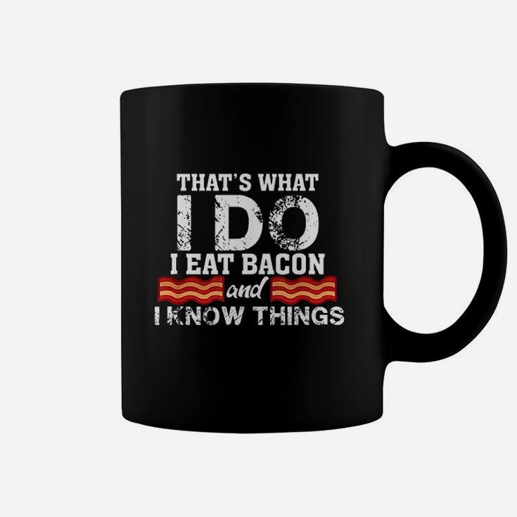 I Eat Bacon Funny Bacon Lover Gift Foodie Meat Coffee Mug