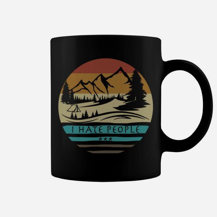 I Hate People Retro Vintage Funny Camping Gift Coffee Mug