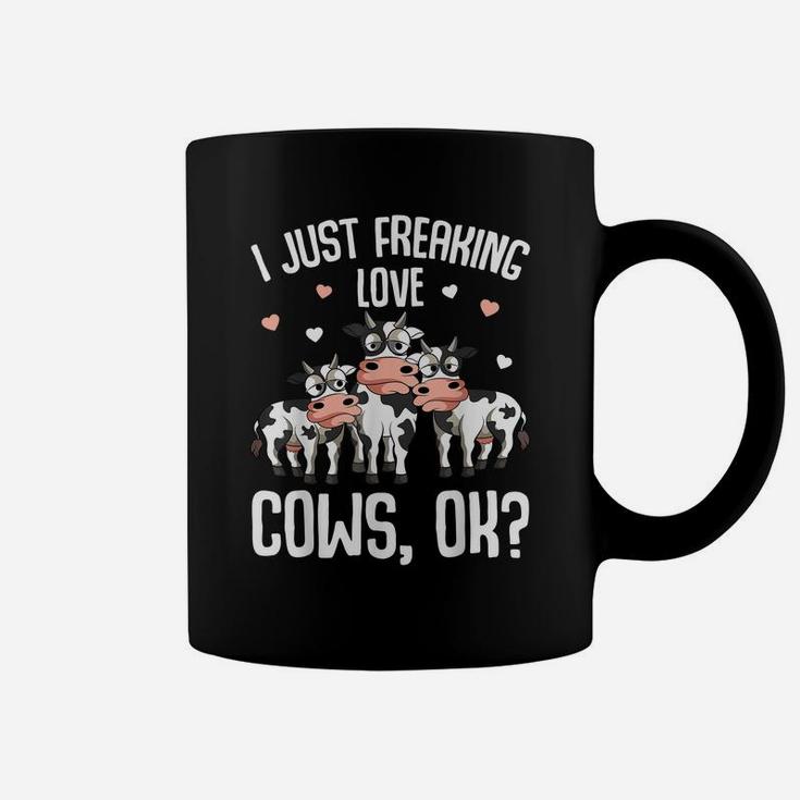 I Just Freaking Love Cows Farmers Cow Lover Kids Women Coffee Mug