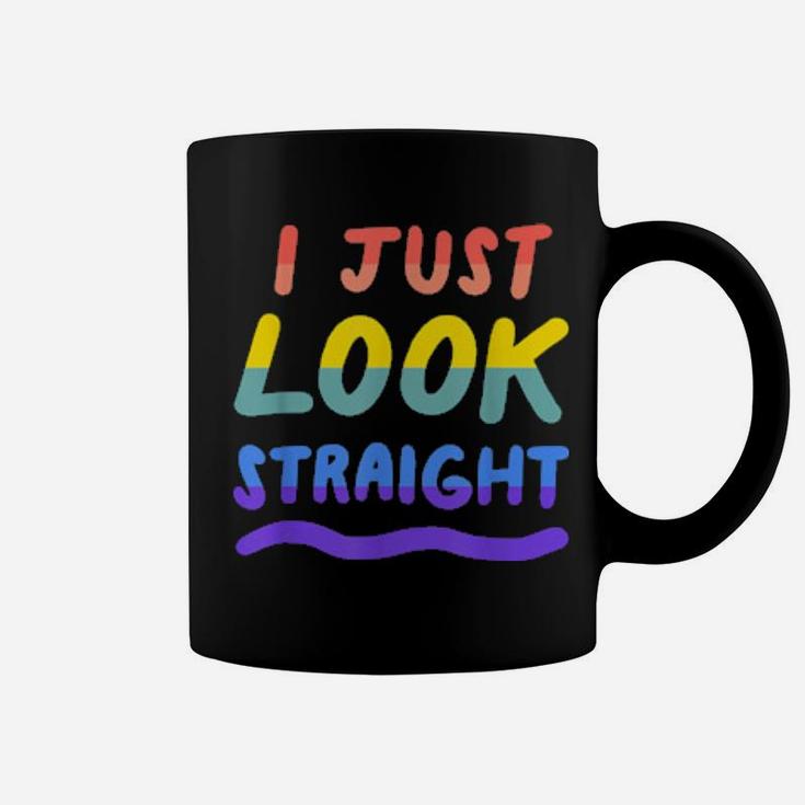 I Just Look Straight Gay Lesbian Lgbtq Pride Flag Coffee Mug