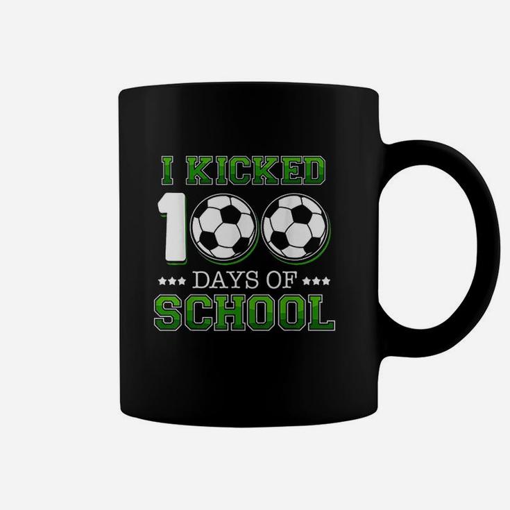 I Kicked 100 Days Of School Soccer Sports Boys Kids Gift Coffee Mug