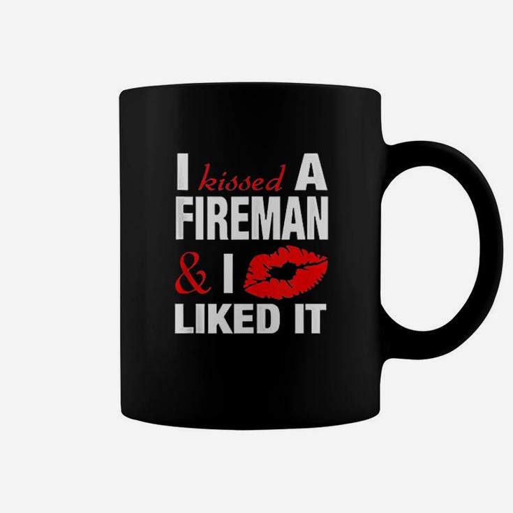 I Kissed A Fireman Coffee Mug
