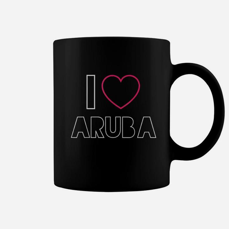 I Love Aruba Beach Vacation Travel Aruban Travelling Coffee Mug