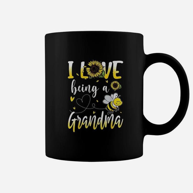 I Love Being A Grandma Sunflower And Bee Lover Coffee Mug