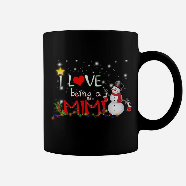 I Love Being A Mimi Christmas Tee Snowman Lovers Gift Coffee Mug