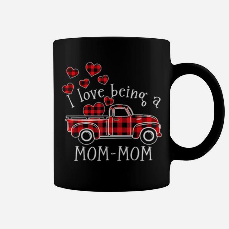 I Love Being A Mommom Red Truck With Heart Valentines Day Coffee Mug