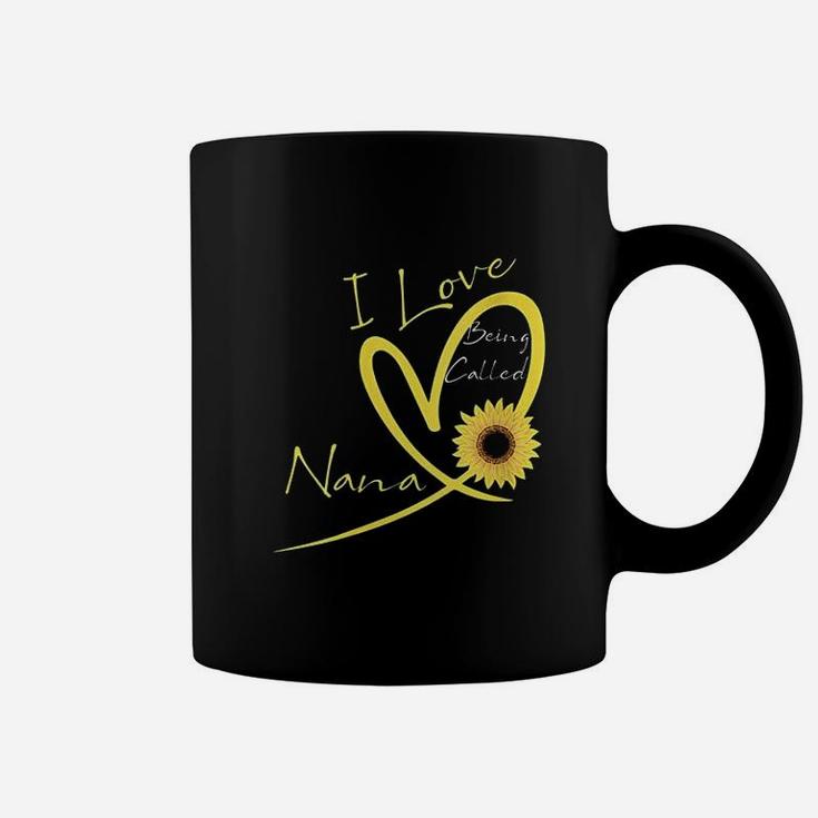 I Love Being Called Nana Sunflower Heart Coffee Mug
