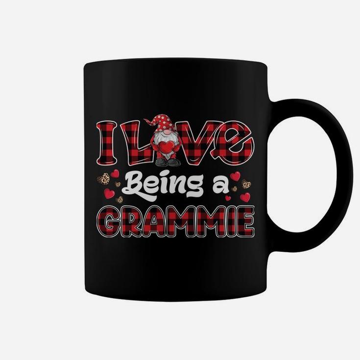 I Love Being Grammie Red Plaid Hearts Gnome Valentine's Day Coffee Mug