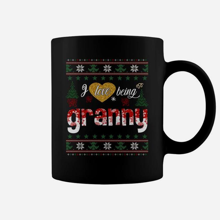 I Love Being Granny Ugly Christmas Funny Granny Gift Xmas Sweatshirt Coffee Mug