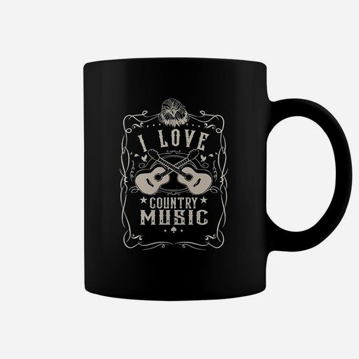 I Love Country Music Vintage Coffee Mug