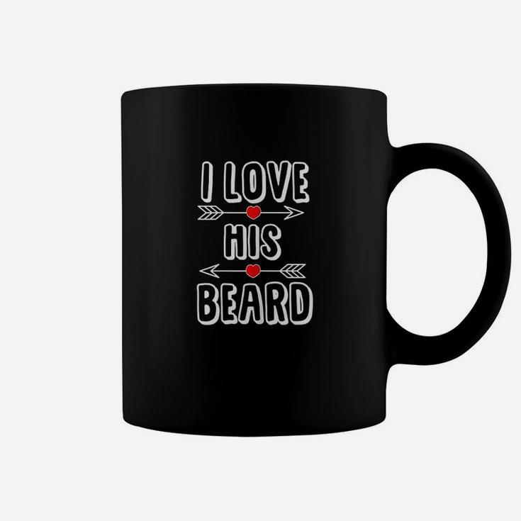 I Love His Beard Gift For Beard Lover Women Coffee Mug