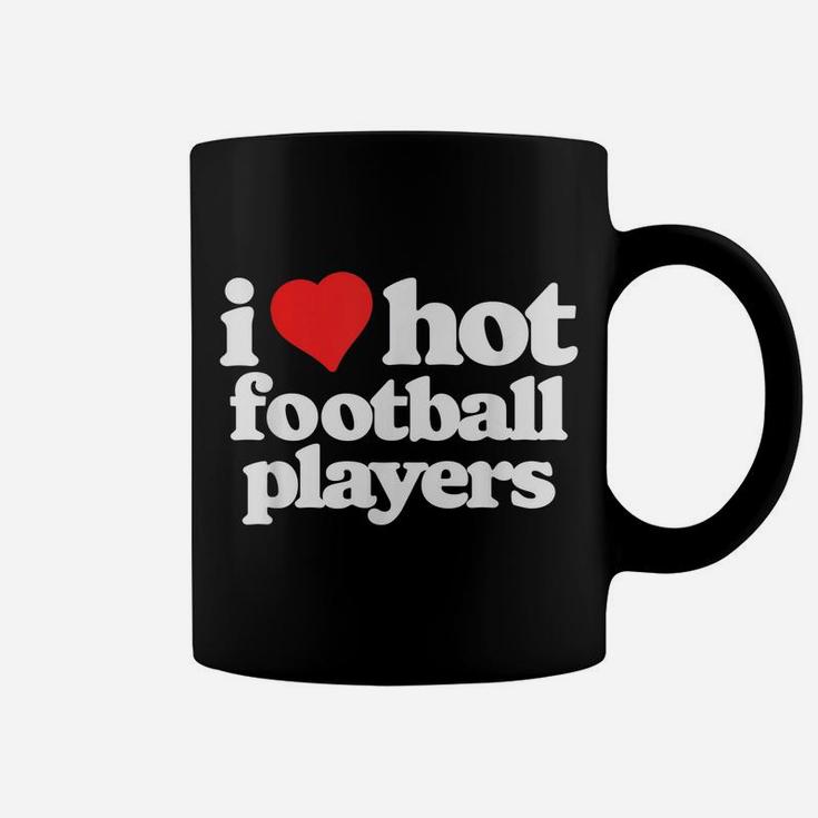 I Love Hot Football Players Funny 80S Vintage Heart Coffee Mug