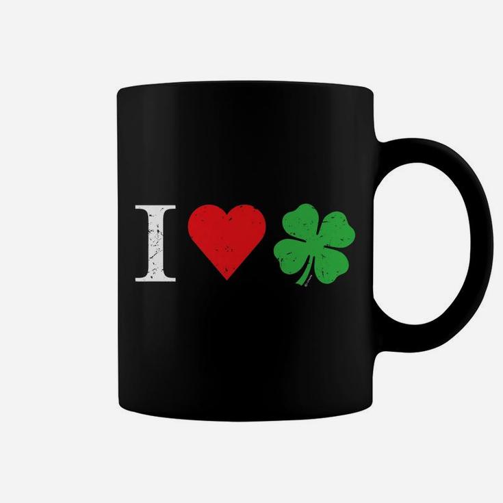 I Love Irish - Shamrock - Good Luck 4 Leaf Clover Coffee Mug