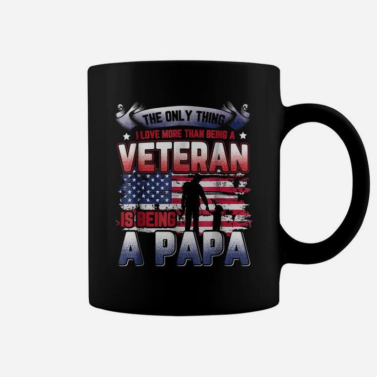 I Love More Than Being A Veteran Is Being A Papa Coffee Mug