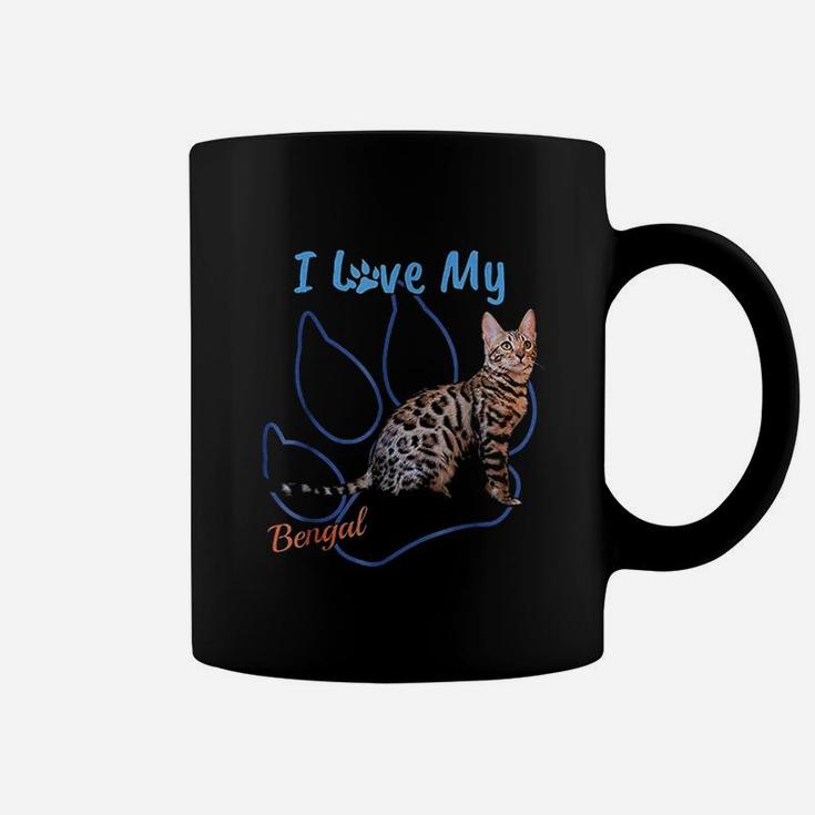 I Love My Bengal Best Cat Lover Paw Print Coffee Mug