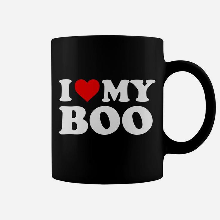 I Love My Boo Boyfriend Bf - Red Heart Coffee Mug
