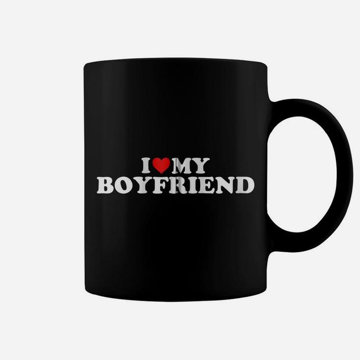 I Love My Boyfriend Bf - Red Heart Zip Hoodie Coffee Mug