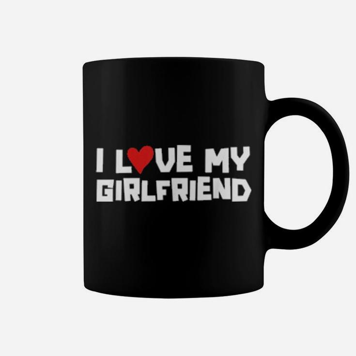 I Love My Girlfriend Heart Romantic Valentines Day Coffee Mug