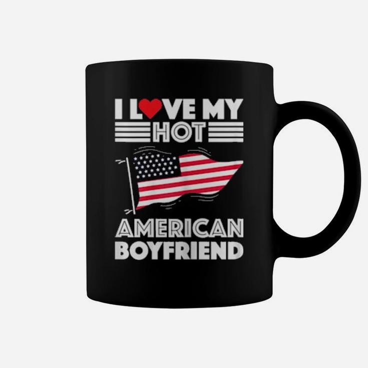 I Love My Hot American Boyfriend Valentines Day Girlfriend Coffee Mug