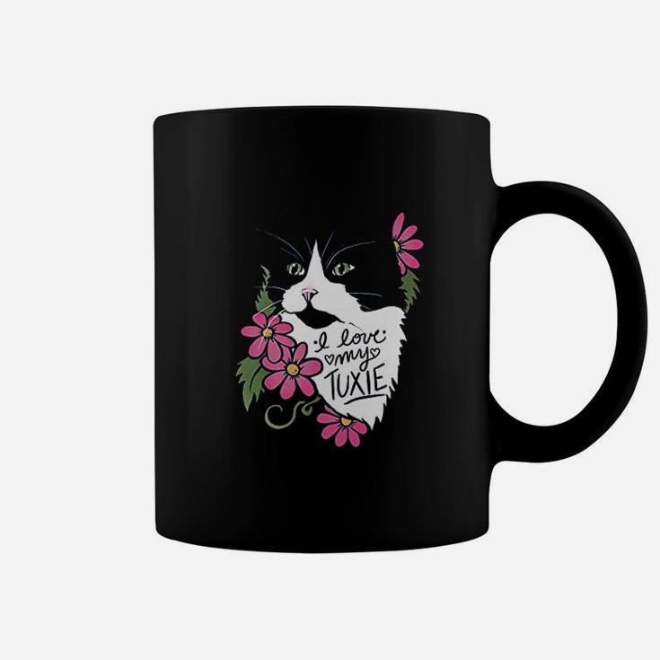 I Love My Tuxie Cat Coffee Mug