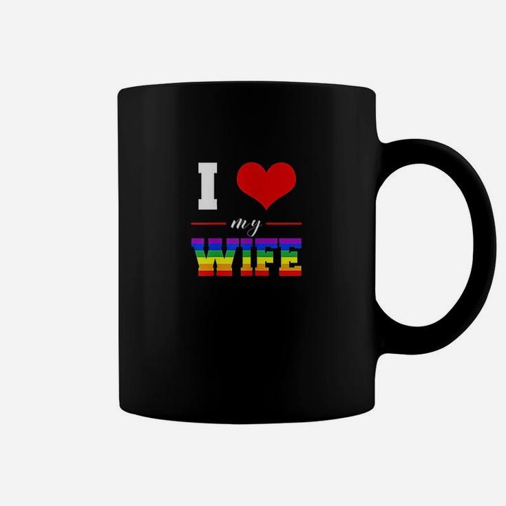I Love My Wife Lgbt Lesbian Gay Pride Rainbow Coffee Mug