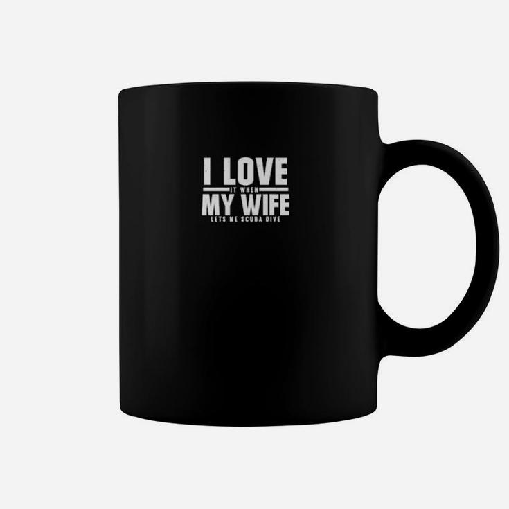 I Love My Wife Scuba Diver Valentines Day Scuba Diving Coffee Mug