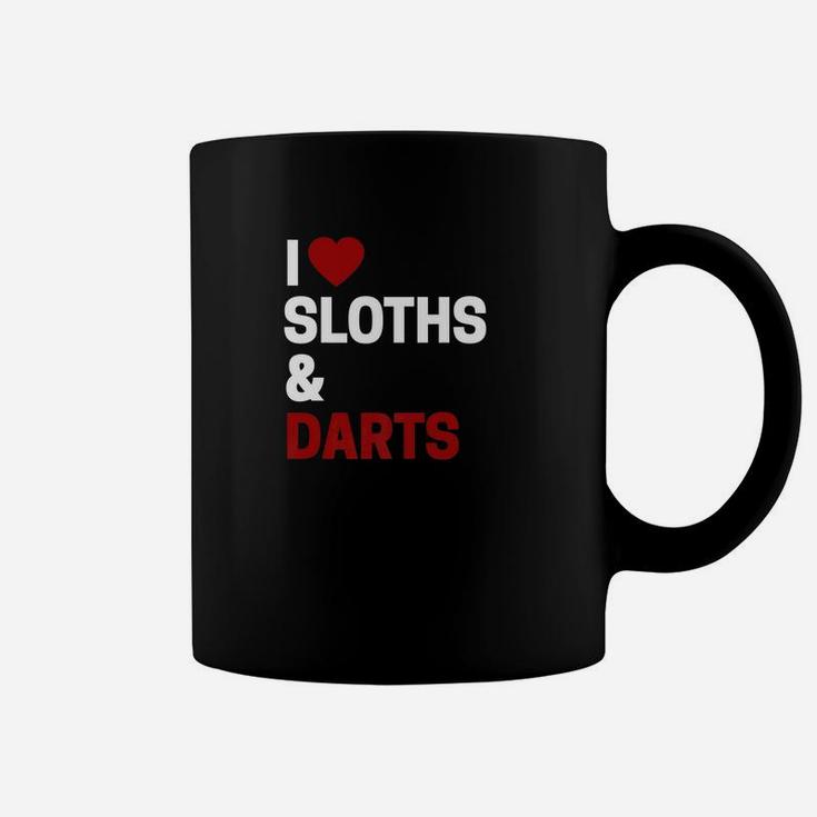 I Love Sloths Darts Funny Darts Coffee Mug