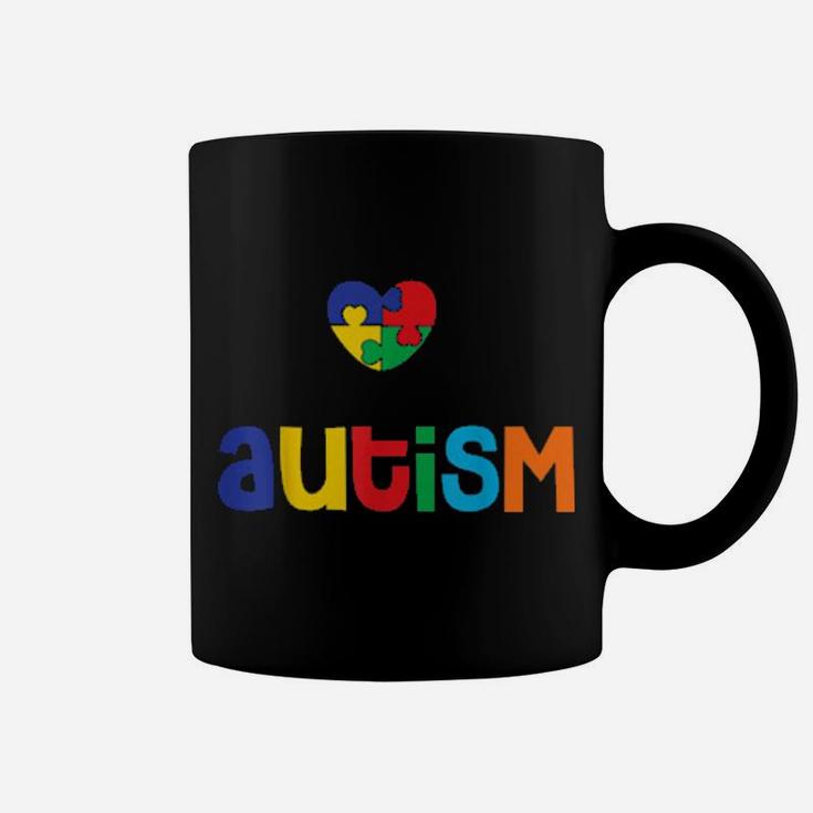 I Love Someone With Autism Puzzle Heart Valentines Day Coffee Mug