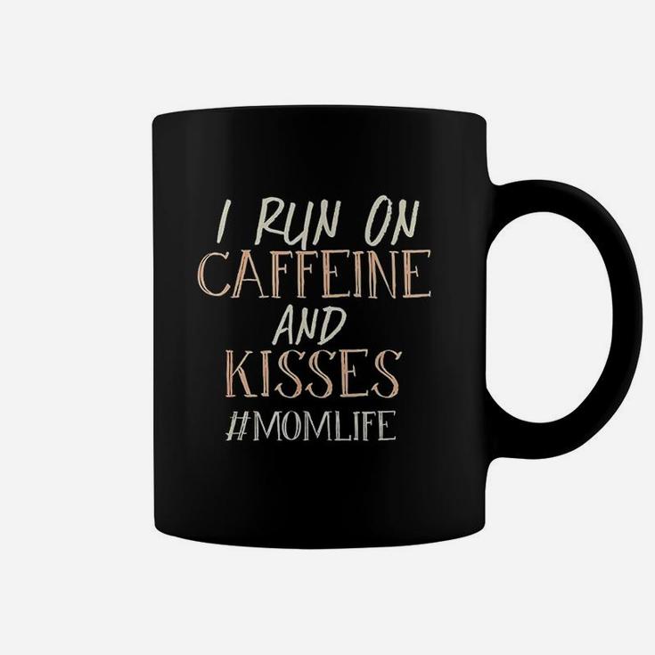 I Run On Caffeine And Kisses New Mom That Love Coffee Coffee Mug