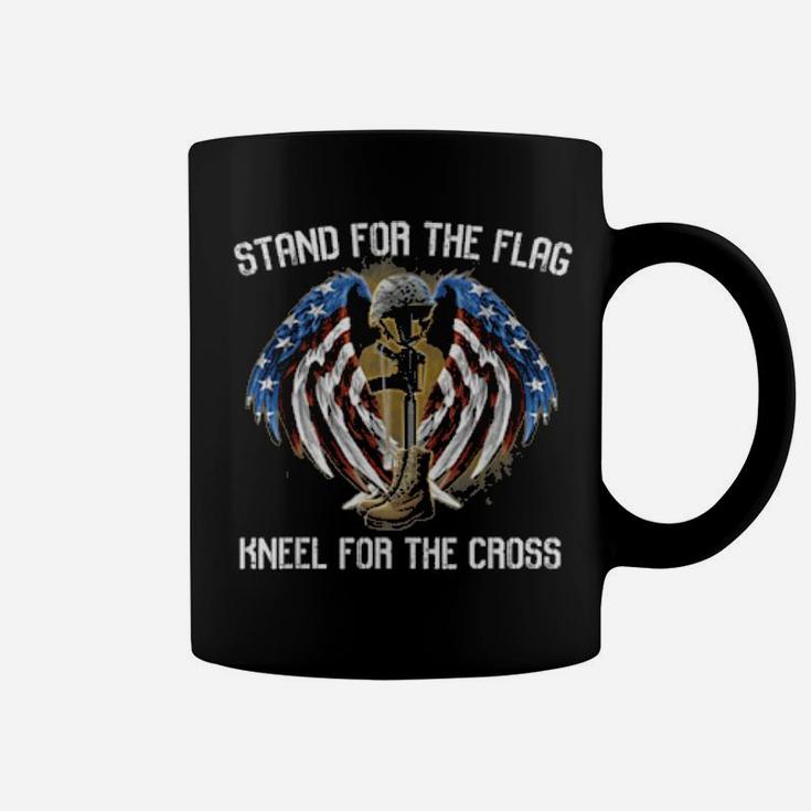 I Stand For The Flag And Kneel For The Cross  Usa Flag Coffee Mug