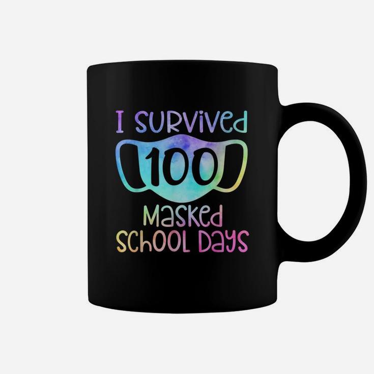 I Survived 100 Masked School Days Kids 100th Day Celebration Coffee Mug