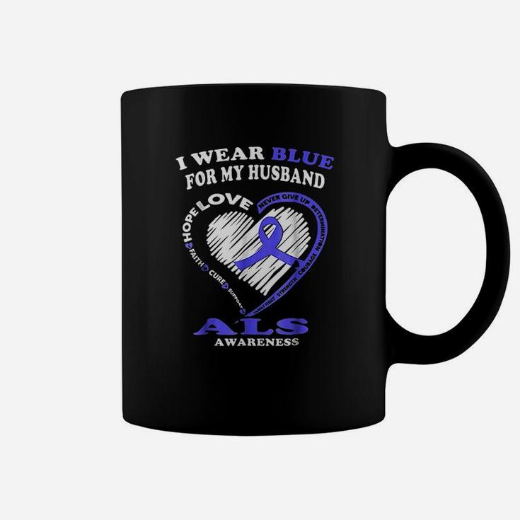 I Wear Blue For My Husband Coffee Mug