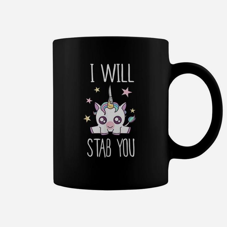 I Will Stab You Unicorn Funny Unicorn Coffee Mug