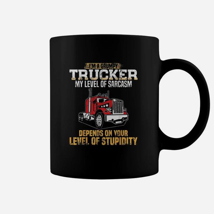 Im A Grumpy Trucker Funny Truck Driver Gifts Trucking Dads Coffee Mug