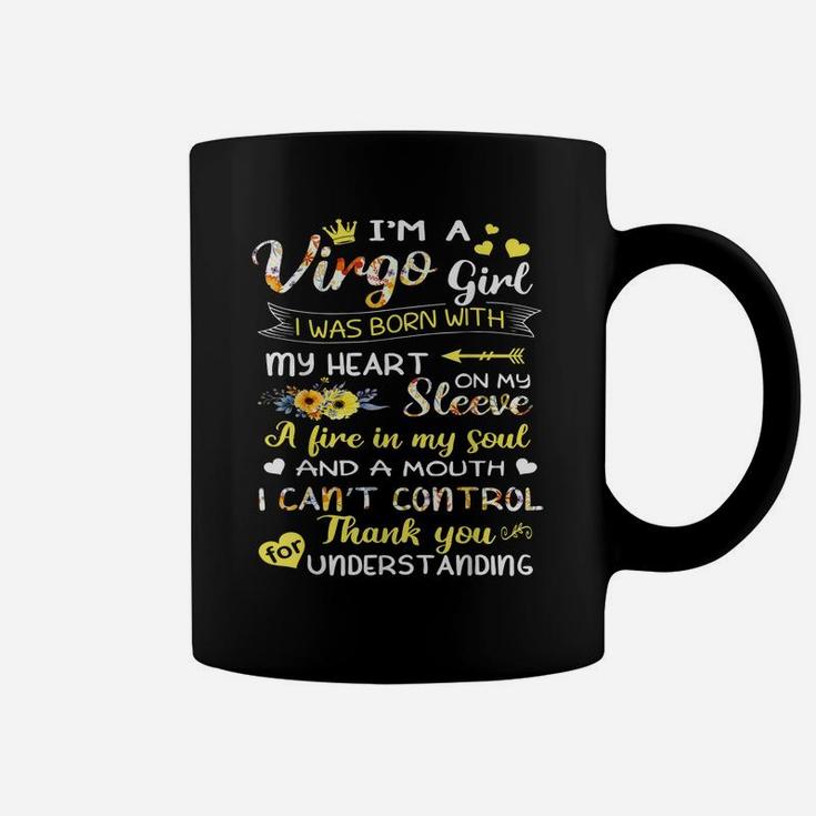I'm A Virgo Girl Flower Shirt For Birthday Coffee Mug
