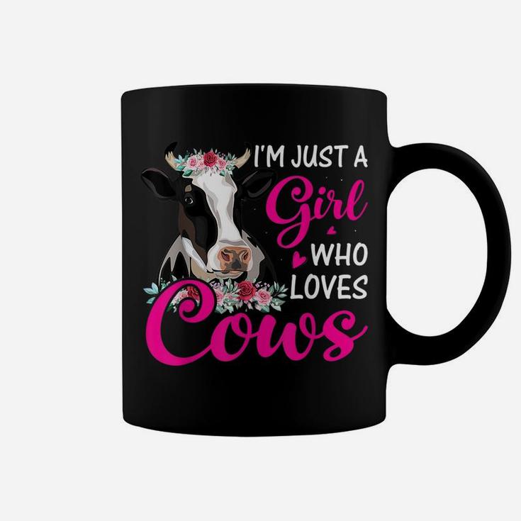 I'm Just A Girl Who Loves Cows, Cow Farmer Farm Women Gifts Coffee Mug