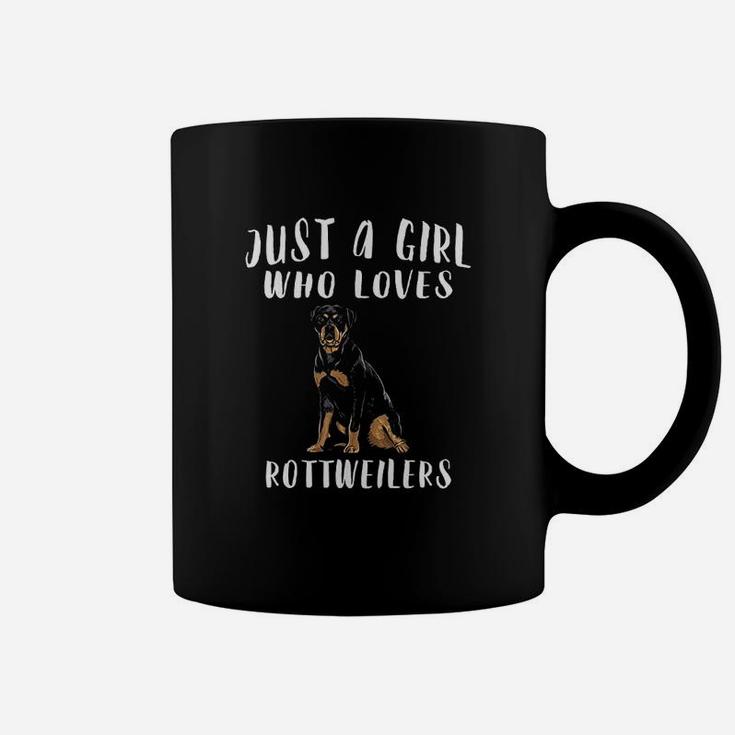 Im Just A Girl Who Loves Rottweilers Dog Lover Gift Coffee Mug