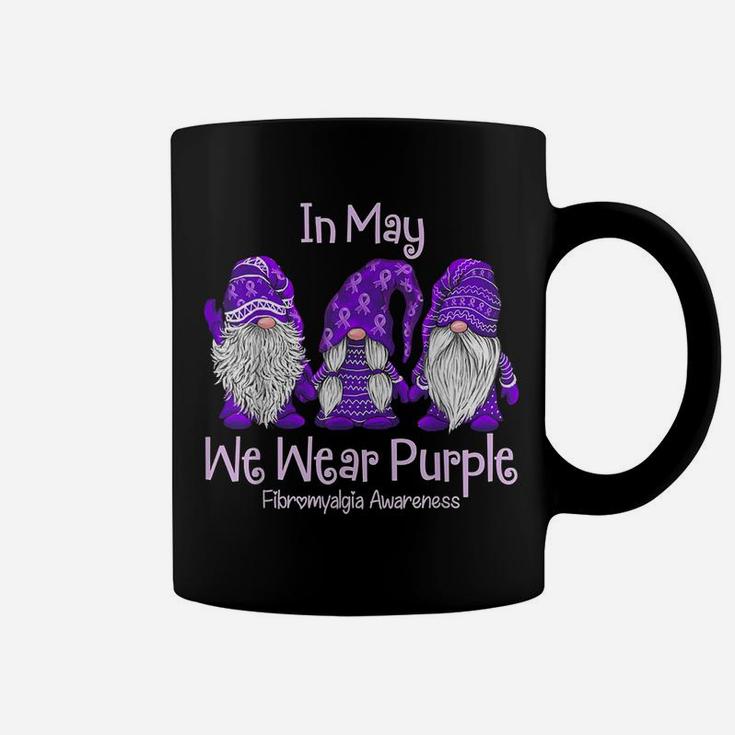 In May We Wear Purple For Fibromyalgia Awareness Gnome Coffee Mug