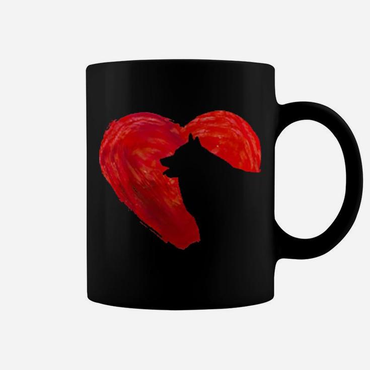 In My Heart Valentine's Day Silhouette Schipperke Coffee Mug