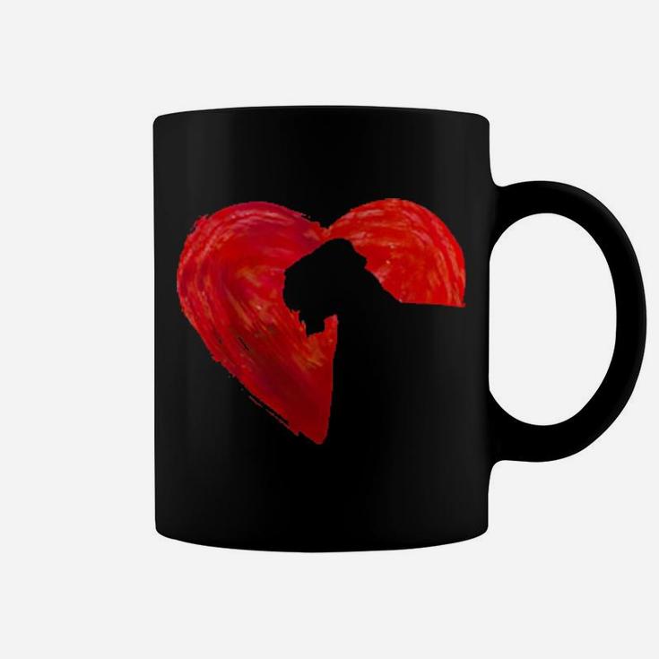 In My Heart Valentine's Day Silhouette Wheaten Terrier Coffee Mug