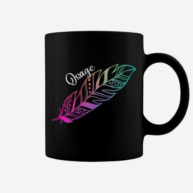 Indigenous Feather Tee Native American Osage Tribe Coffee Mug